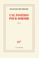 Couverture Une position pour dormir (François Heusbourg)