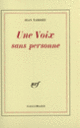 Couverture Une Voix sans personne (Jean Tardieu)