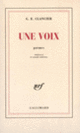 Couverture Une voix (Georges-Emmanuel Clancier)
