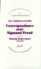 Couverture Correspondance / Journal d'une année (1912-1913) (Lou Andreas-Salomé,Sigmund Freud)