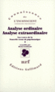 Couverture Analyse ordinaire, Analyse extraordinaire (Collectif(s) Collectif(s))