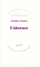 Couverture L'Absence (Pierre Fédida)