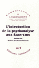 Couverture L'introduction de la psychanalyse aux États-Unis (James Jackson Putnam)