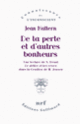 Couverture De la perte et d'autres bonheurs (Jean Mattern)