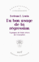 Couverture Du bon usage de la régression (Bertram D. Lewin)