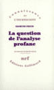 Couverture La question de l'analyse profane (Sigmund Freud,Michel Schneider)