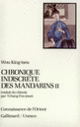 Couverture Chronique indiscrète des mandarins ( Wou King-tseu)