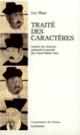 Couverture Traité des caractères ( Liu Shao)