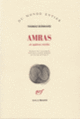 Couverture Amras et autres récits (Thomas Bernhard)