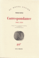 Couverture Correspondance (Franz Kafka)