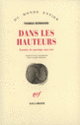 Couverture Dans les hauteurs (Thomas Bernhard)