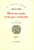 Couverture Dieu ne nous veut pas contents ()