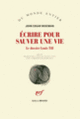 Couverture Écrire pour sauver une vie (John Edgar Wideman)