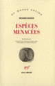 Couverture Espèces menacées (Richard Bausch)