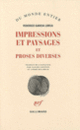 Couverture Impressions et paysages – Proses diverses (Federico García Lorca)