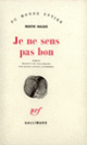 Couverture Je ne sens pas bon (Martin Walser)