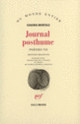 Couverture Journal posthume (Eugenio Montale)