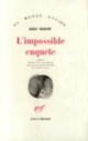 Couverture L'impossible enquête (Adolf Muschg)