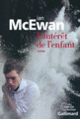 Couverture L'intérêt de l'enfant (Ian McEwan)