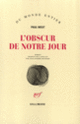 Couverture L'Obscur de notre jour (Paul West)