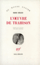 Couverture L'Œuvre de trahison (Mario Brelich)