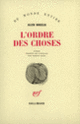 Couverture L'ordre des choses (Allen Wheelis)