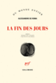 Couverture La fin des jours (Alessandro De Roma)