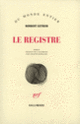 Couverture Le Registre (Norbert Gstrein)