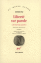 Couverture Liberté sur parole (Octavio Paz)