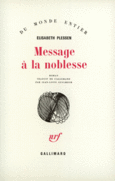 Couverture Message à la noblesse ()