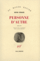 Couverture Personne d'autre (Botho Strauss)