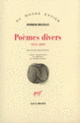 Couverture Poèmes divers (Herman Melville)