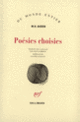 Couverture Poésies choisies (Wystan Hugh Auden)