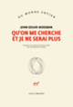 Couverture Qu'on me cherche et je ne serai plus (John Edgar Wideman)