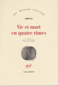 Couverture Vie et mort en quatre rimes ()