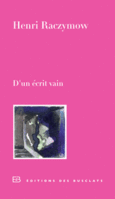 Couverture D'un écrit vain ()