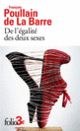Couverture De l'égalité des deux sexes (François Poullain de La Barre)