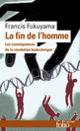 Couverture La Fin de l'homme (Francis Fukuyama)