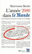 Couverture L'Année 2000 dans «Le Monde» ()