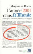 Couverture L'Année 2001 dans «Le Monde» ()