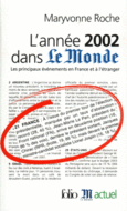 Couverture L'Année 2002 dans «Le Monde» ()
