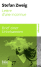 Couverture Lettre d'une inconnue/Brief einer Unbekannten (Stefan Zweig)