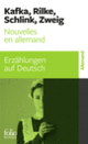 Couverture Nouvelles en allemand / Erzählungen auf Deutsch (Franz Kafka,Rainer Maria Rilke,Bernhard Schlink,Stefan Zweig)