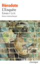 Couverture L'Enquête (Livres V à IX) ( Hérodote)