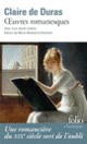 Couverture Œuvres romanesques (Claire de Duras)