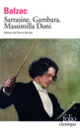 Couverture Sarrasine – Gambara – Massimilla Doni (Honoré de Balzac)