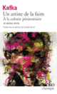 Couverture Un artiste de la faim - À la colonie pénitentiare et autres récits (Franz Kafka)