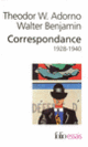 Couverture Correspondance (Theodor W. Adorno,Walter Benjamin)