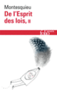 Couverture De l'Esprit des lois ( Montesquieu)