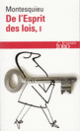 Couverture De l'Esprit des lois ( Montesquieu)